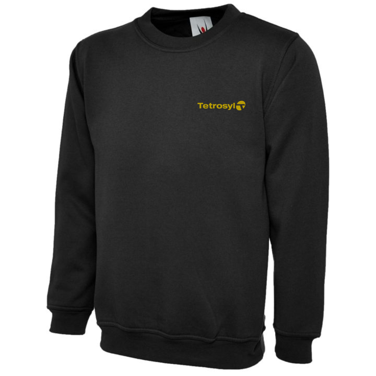 Tetrosyl embroidered black classic sweatshirt small