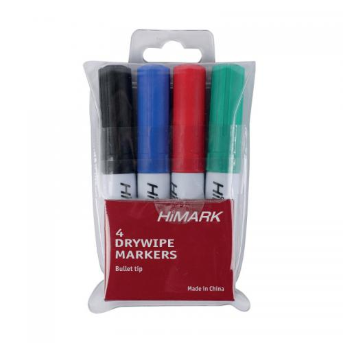 Assorted whiteboard marker pens bullet tip (pack of 4)