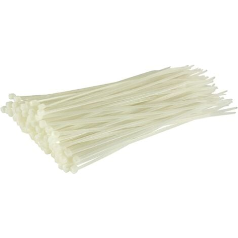 300mm x 3.6mm natural cable ties pack of 100