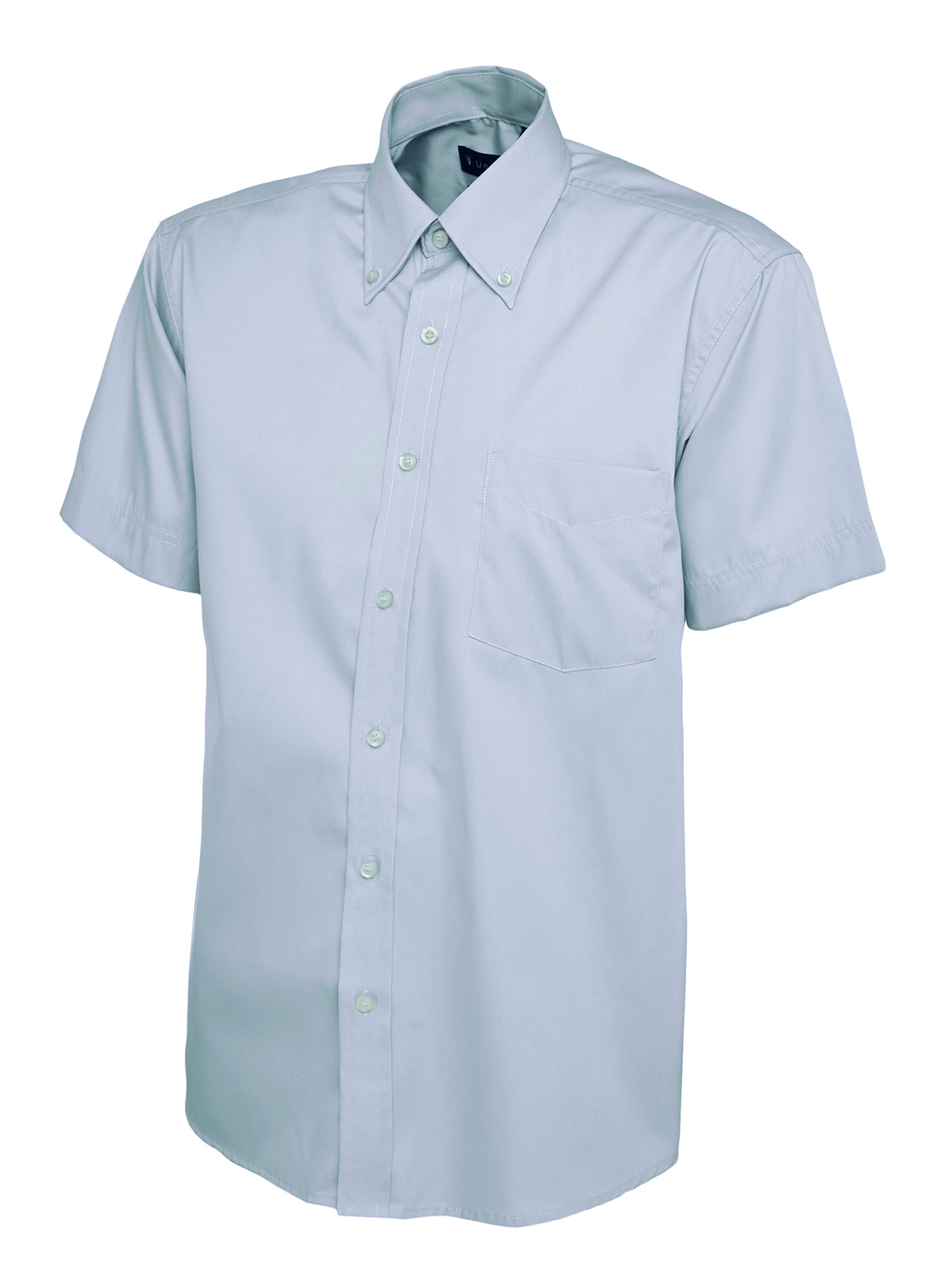 Uc702 – light blue - med (15.5) – mens pinpoint oxford half sleeve shirt