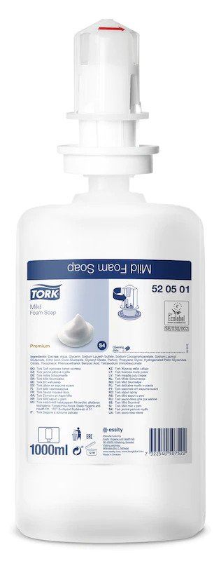 Tork s4 mild foam soap 6 x 1000ml