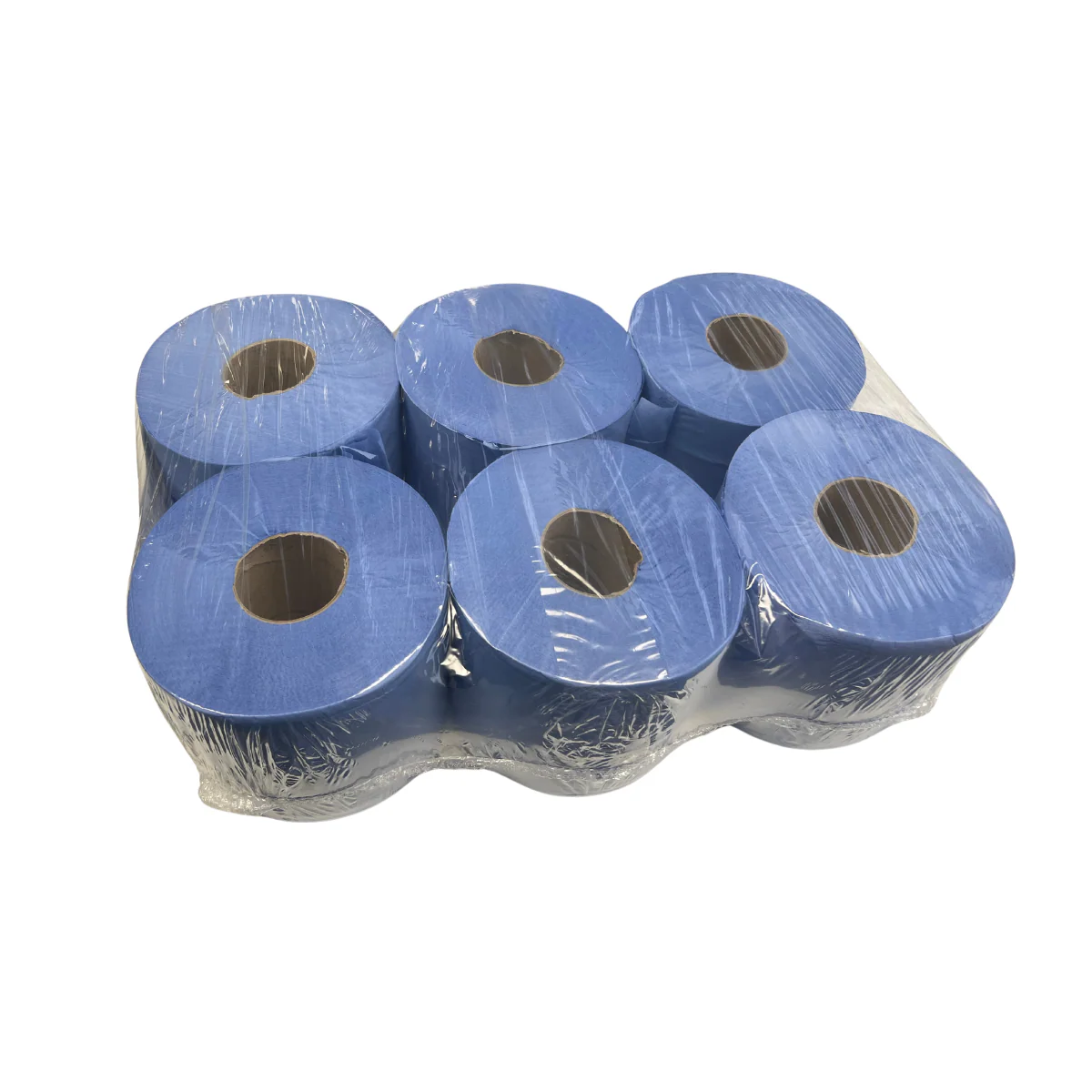 Eco blue centrefeed-flat sheet roll 150m  - case of 6