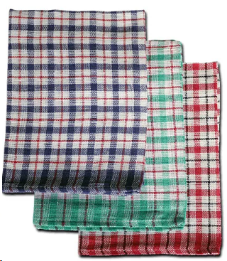 Mini check cotton tea towel 43x68cm - pack of 10