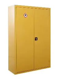 Coshh yellow wide flammable storage cabinet 1815 x 1200 x 459mm