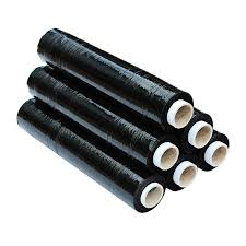 Black extended core stretch film 400mm x 275m x 23mu