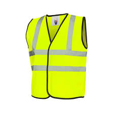 Uc806 - yellow - 10-13yr - childrens hi vis waist coat