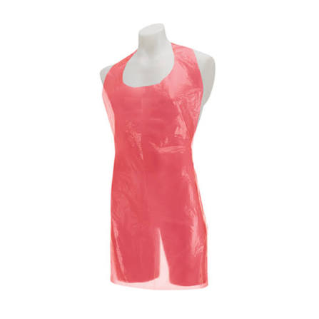 Pe apron red 84x138 roll 50u - 5x100